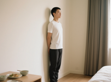 靠墙站立被誉“长寿动作” 春节居家可练 益处多但需注意方法